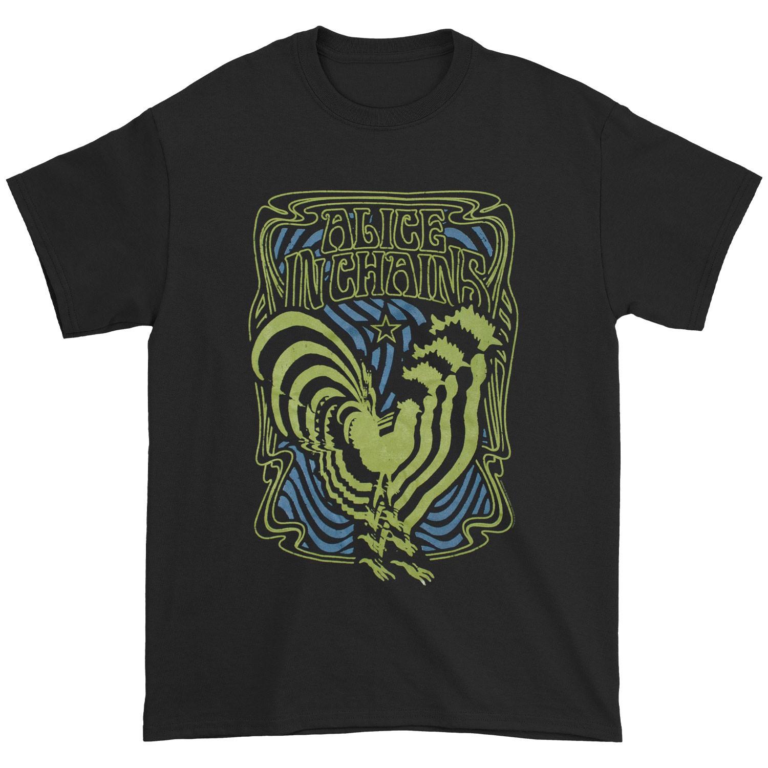 Men s Alice In Chains Rooster T-shirt XX-Large Black S