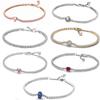 New 925 Silver Blue Zircon Adjustable Fashionable Bracelet Are Fit for All Occasions To Wear DIY Jewelry