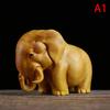 1PC Manual Wood Carving Wooden Product Rhino Hippo Elephant Room Home Decor Car Ornaments Decoration Sculptures & Figurines