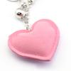 Piele artificială, catifea dragoste, pandantiv cu inimă pentru mașină, suport pentru chei, ornament pentru agățat pentru geantă