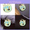 Adorable Cartoon Cat Jumping Into Fish Tank Enamel Pin Brooch Creative Accessory