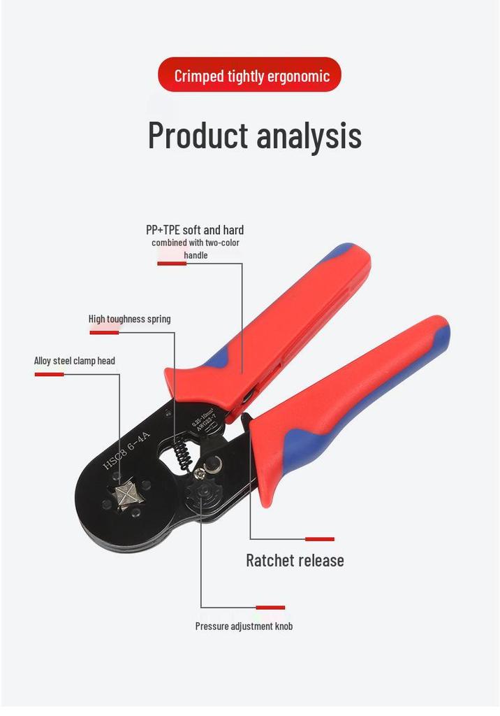 Multifunctional Crimping & Wire Stripping Tool Set for Ferrule and Pin Terminals