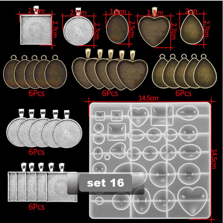 DIY Ornament Mold Silicone Drop Glue Mold Combination Set