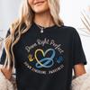 Down Right Perfect Comfort Colors Shirt, Down Syndrome Awareness Month T-Shirt, Blue Yellow Ribbon Extra Chromosome Support Disability Tee