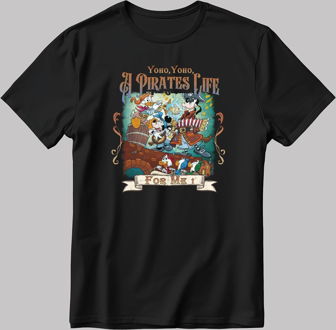 Yoho Yoho A Pirates Life For Me Short Sleeve White-Black Men s / Women N154 4XL