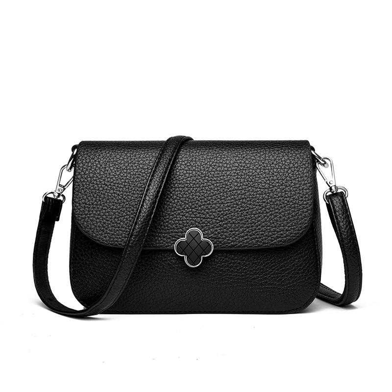 Retro Bag Women's New Fashionable Lychee Pattern Small Square Bag Single Shoulder Oblique Span Bag Versatile