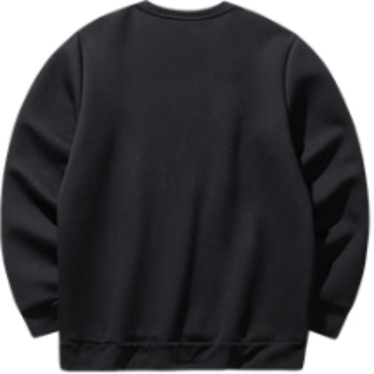 Anta Comfortable Slim Fit Pullover Sweatshirt Men Tops Basic-Black 152517702S-4