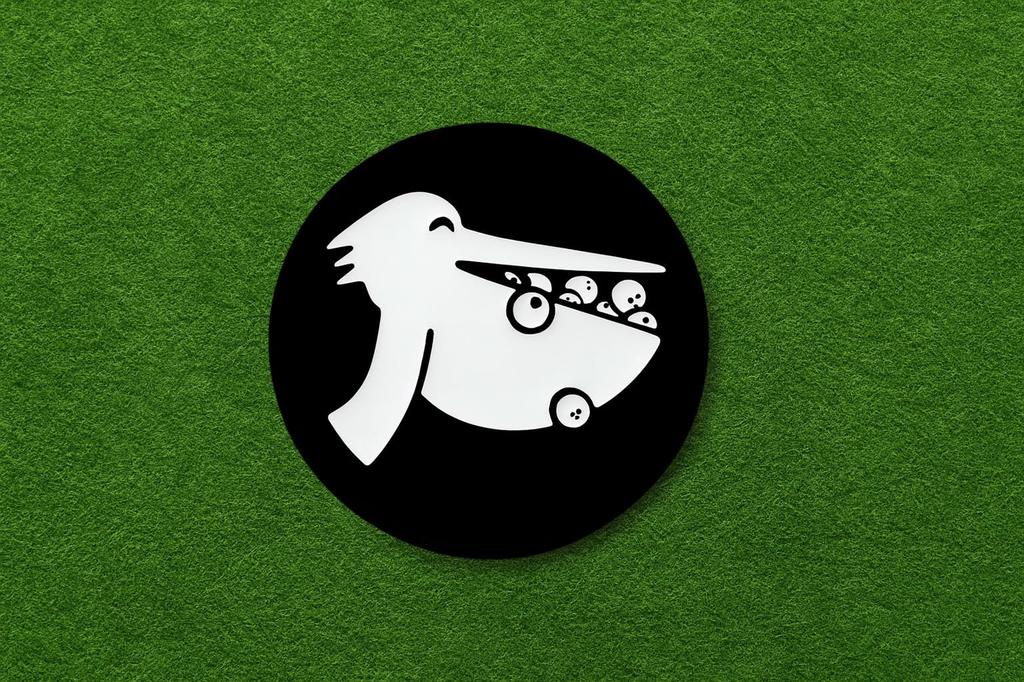Golf marker magnet hat with clip cute animal pelican alloy