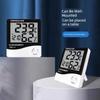 Electronic Temperature and Humidity Meter with Large Screen Digital Display Indoor Thermometer Hygrometer with Alarm Clock for Baby and Kidsren's Room