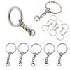 25mm Metal Split Ring Polished Silver Keyring Keychain Short Chain Key Fob