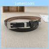 Twolayer Leather Handcrafted Thin Waistband With Metal Closure For Daily Fashion