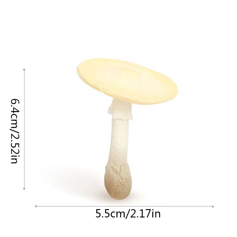 Mini Fairy Garden Miniatures Mushroom Garden Decoration Resin Mushroom Craft Miniature Artificial Bonsai Small Ornament