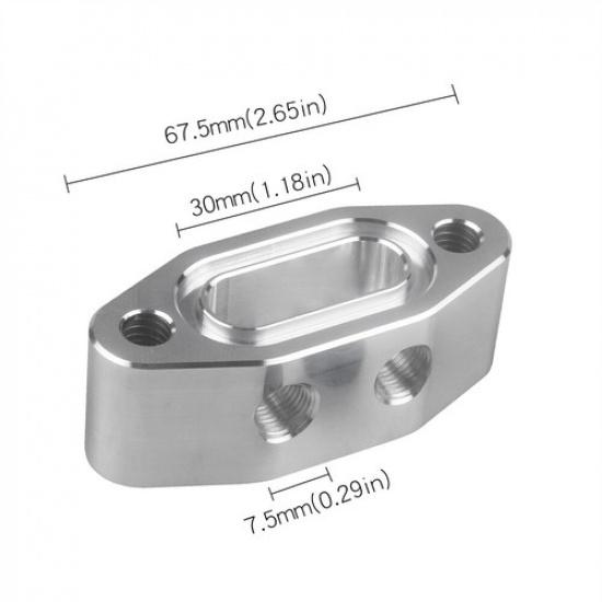 1 Set New Car Oil Feed Line Adapter Plate 1/8" NPT Port Aluminum Alloy For LS
