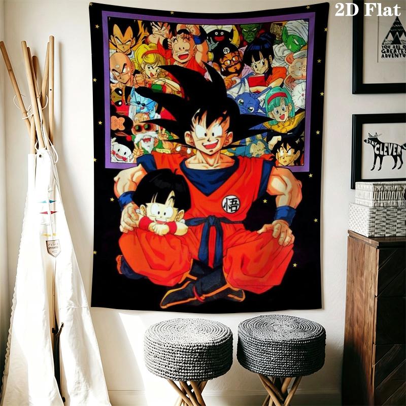 DRAGON BALL Wall Tapestry Aesthetic Wall Hanging Printed Fabric Blanket Decorative Tapestries for Bedroom Living Room Home Decor