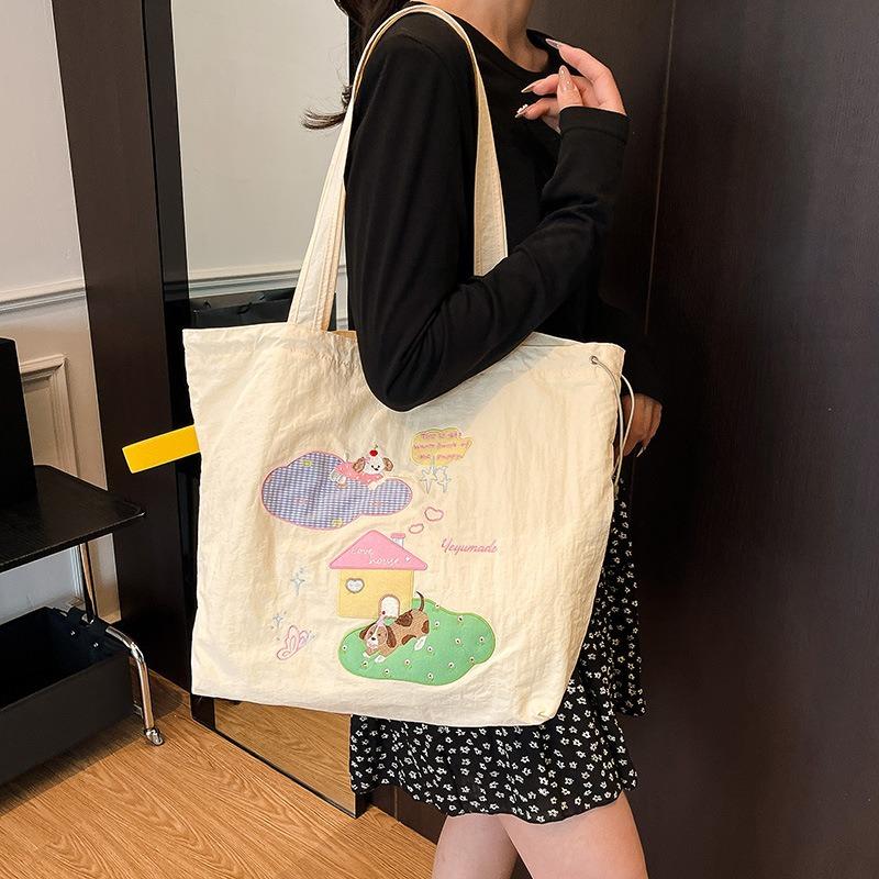 

Canvas bag women s large-capacity new versatile shoulder messenger bag casual college student class tote bag