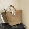 Large Capacity Bag Women's Summer New Casual Shoulder Woven Straw Bag Commuter Vacation Beach Bag