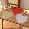 Wedding Heart Shaped Centerpiece Mat Hollow Reusable Placemat Hot Gold Placemat Fashion Coaster Heat Resistant Heart Placemat