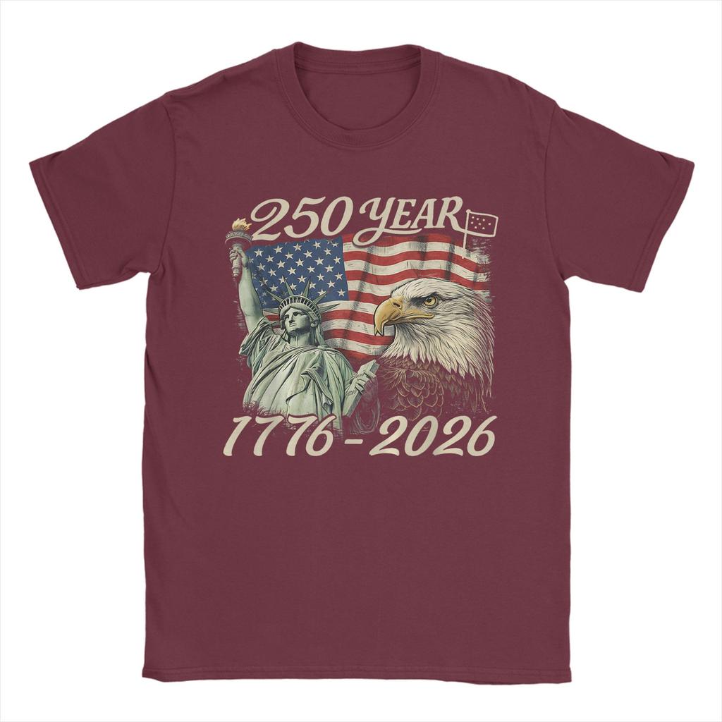 Unisex Unisex T Shirt 250 Years 1776 2026 250th Birthday 4th Of July American Flag TShirts Novelty Summer Tee Shirt Tops Gift Idea