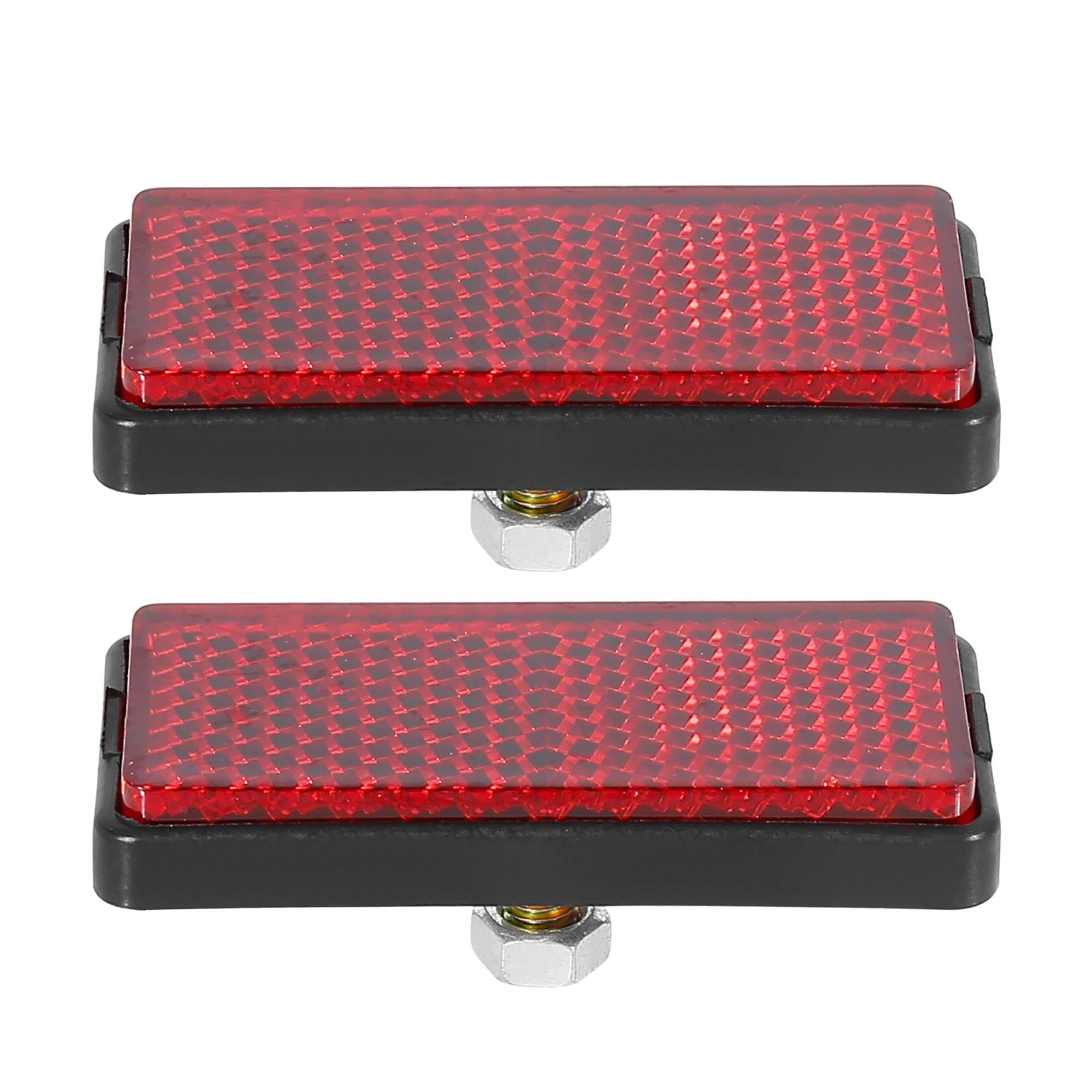

FFIERCECYCLEM5x0.8 Motorcycle Reflector Nut Plastic Black Good Reflection Screw Mount Reflective Warning Reflector for Motorcycle Bike 56mm Lengt