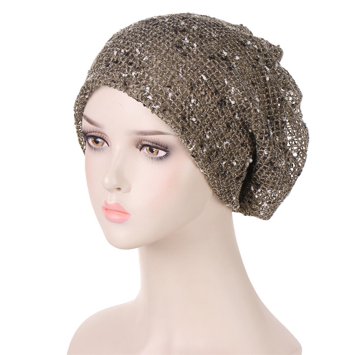 

Women s Summer Mesh Bandana Hat: Lightweight, Breathable, Versatile Slouchy Beanie for Covering Hair хаки