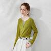 Chuyu Damen Faux Zweiteiler Gestreiftes Langarm-T-Shirt