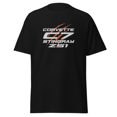 Camiseta Premium Para Aficionados al Coche Chevrolet Corvette C7 Stingray Z51 Regalo de Cumpleaños