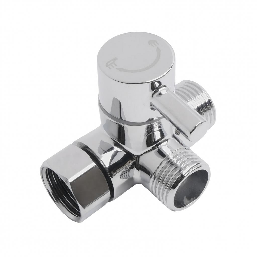 3-Wege T-Adapter G1/2 Duschkopfhalterung Montageventil Verteiler Umsteller Anschluss