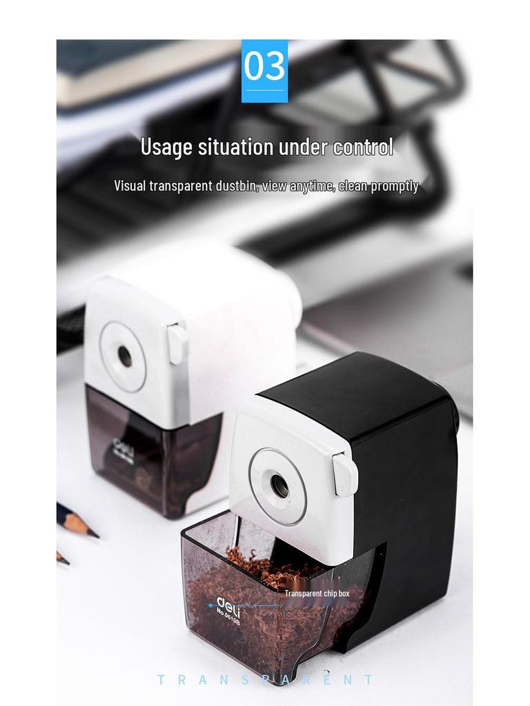 Deli 0610B Manual Hand-Crank Rotary Pencil Sharpener for Students