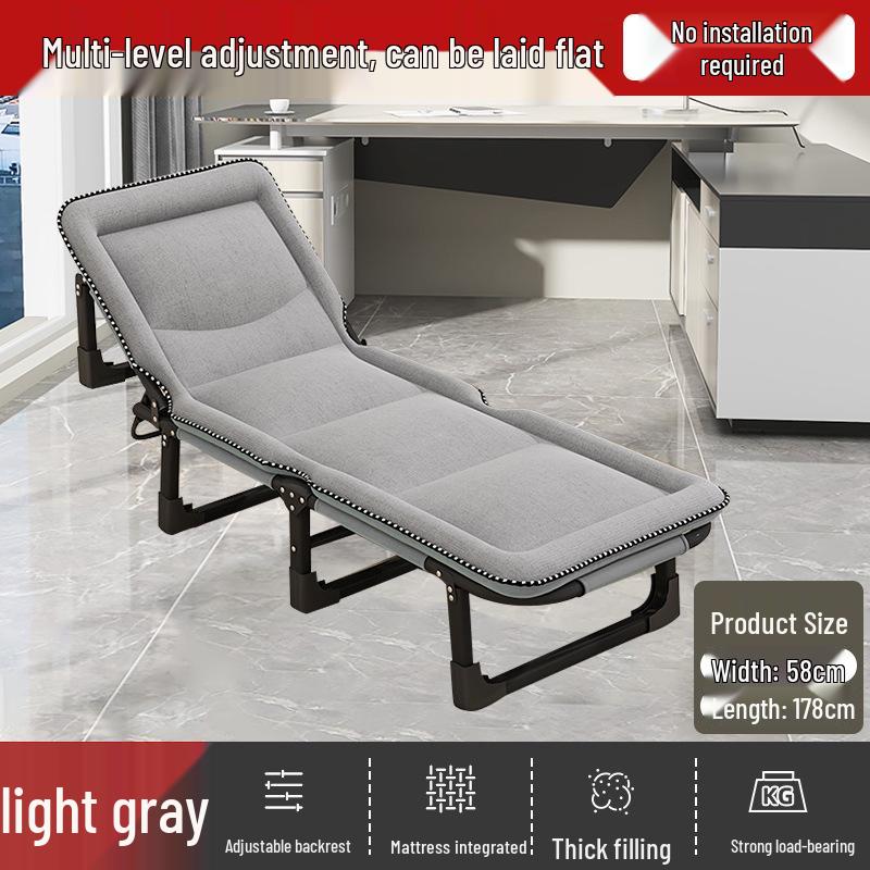 Folding Recliner Bed: Portable Nap Backrest for Single User