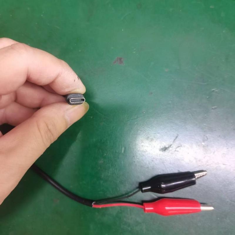 Type C Male to Double Alligator Clip Test Detection Cable for Electronic Laboratory Power Supply Wire Test Leads Cord