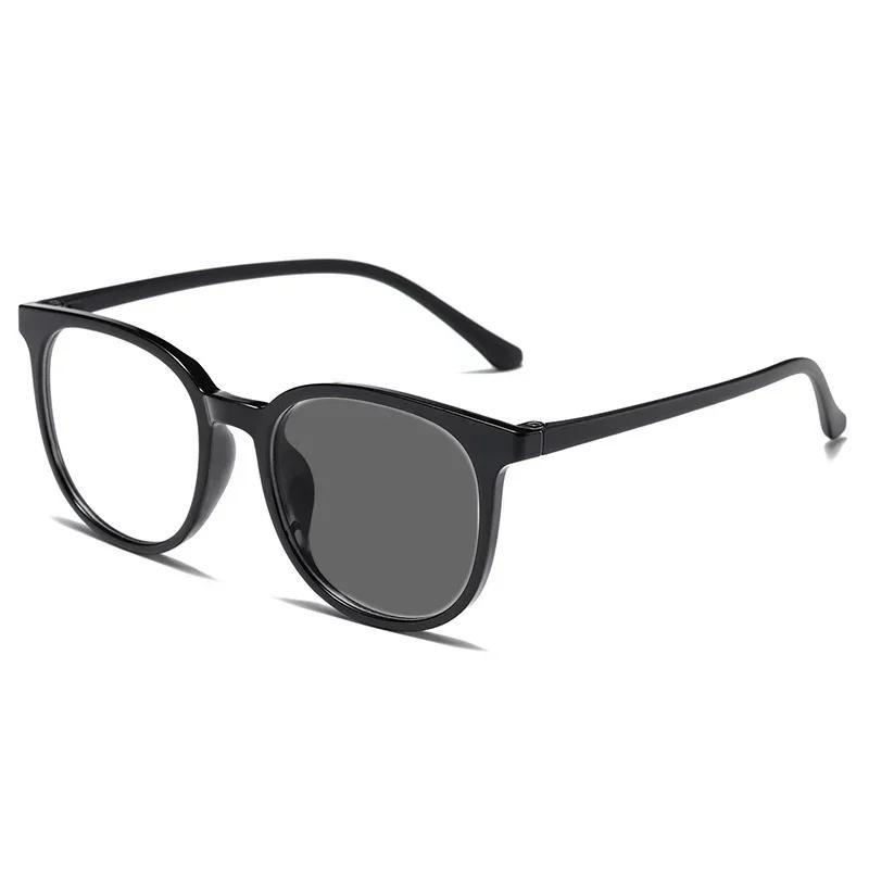 Trendige Blaulicht-Schutz-Brille mit SehstärkeDamen Intelligente Photochrome Minus-Dioptrien Brille Outdoor Farbwechselnde Sonnenbrille