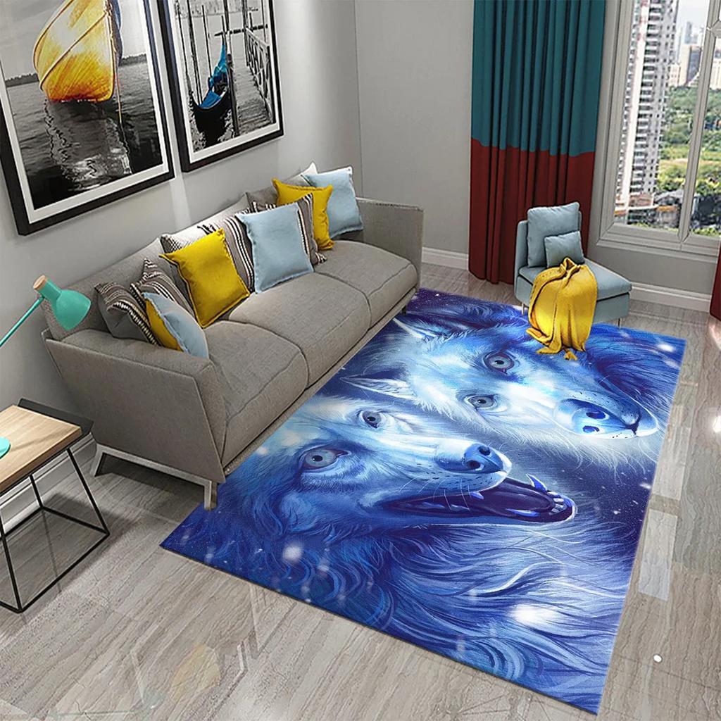 Wolf Carpet Household Rug for Children's Bedroom Living Room Chair Bedside Modern Simple Floor Mat Bathroom Kitchen Non-slip Mat