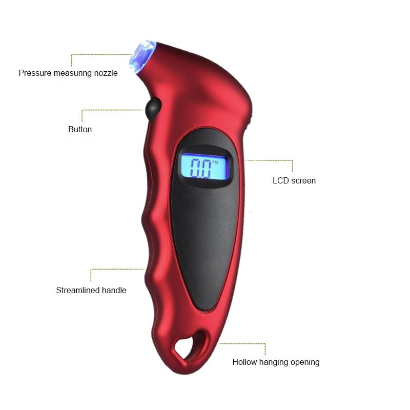 New Tire Pressure Gauge Backlight High-precision Digital Tire Pressure Monitoring Car Tyre Air Pressure Gauge Meter LCD Display