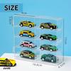 Store88 Tomica Storage Case, Collection Display Case for Miniature Cars, Parking, and Display, Clear (Set of 4)