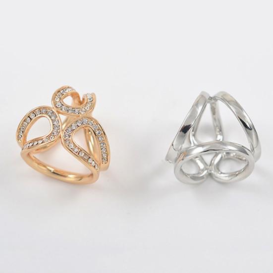 Triangle Ring Shape Decorative Scarf Buckle Accessory Sweet Long Lasting Rhinestone Cardigan Clip Clothes Decor