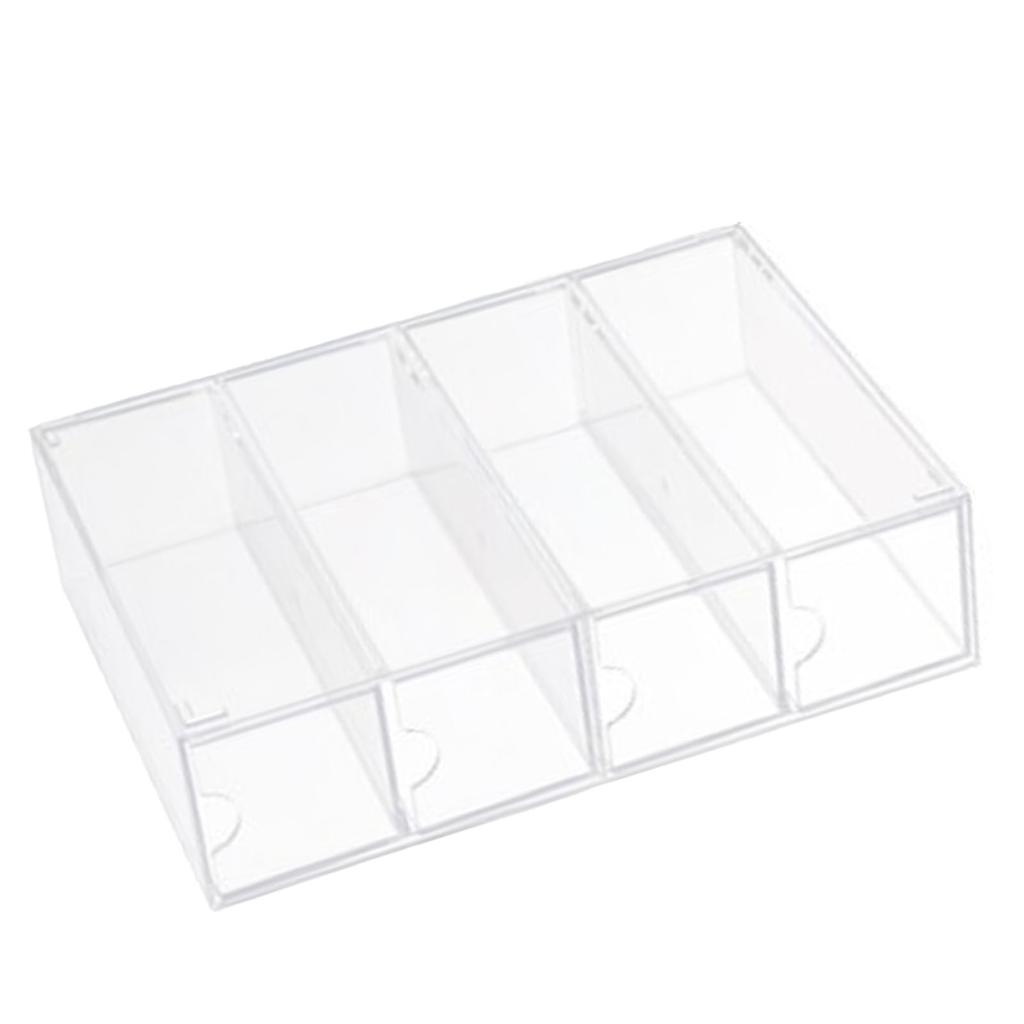 Boîte Organisateur de Rangement pour Lunettes à 4 Tiroirs Acrylique Transparent Empilable Présentoir pour Lunettes de Soleil