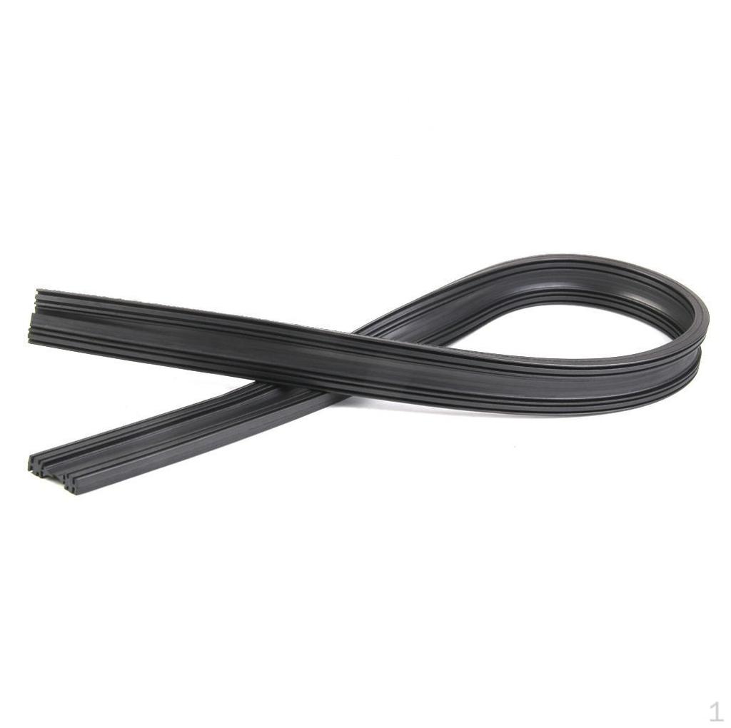 Universal Frameless Wiper Blade Rubber Strips Replacement Refill 6mm 28'' Pack of 2