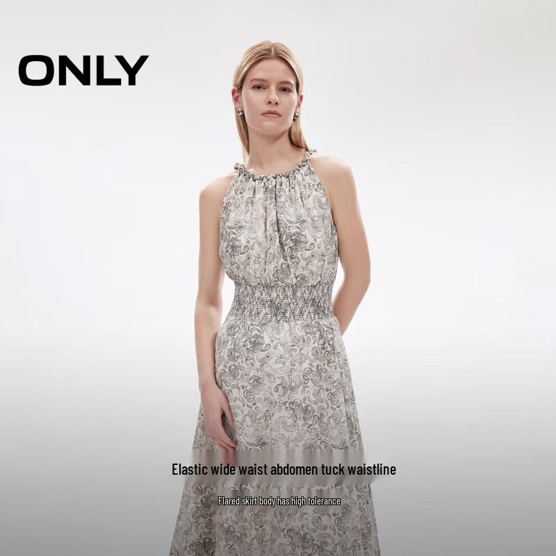 Only 2025 Spring Printed Sleeveless A-Line Midi Dress