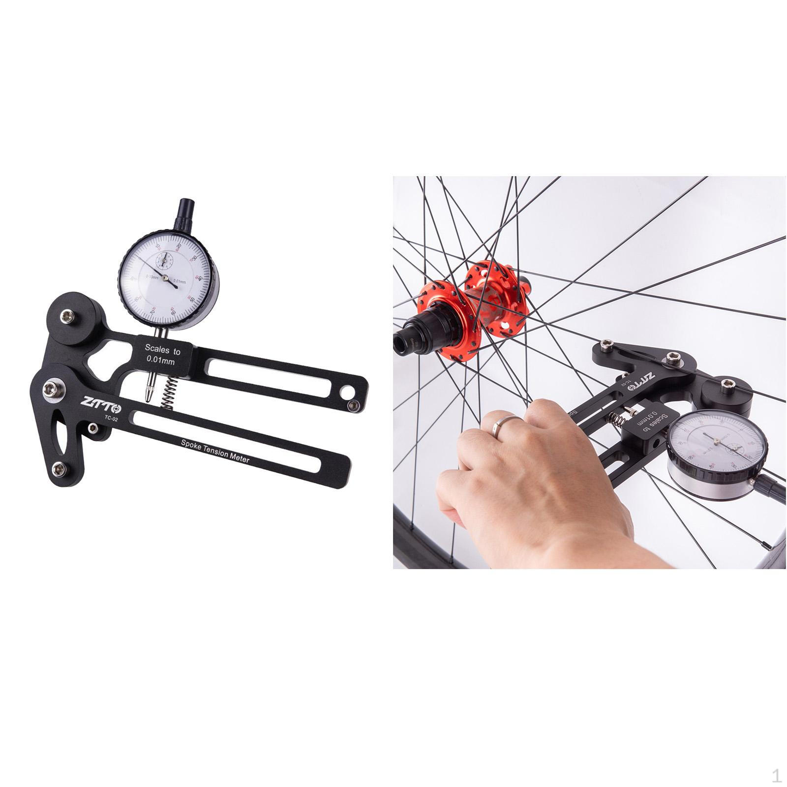 Spoke Tension Meter Digital Mechanical Bike Wheel Measurement Building Tool Scale Checker Black Mechanical