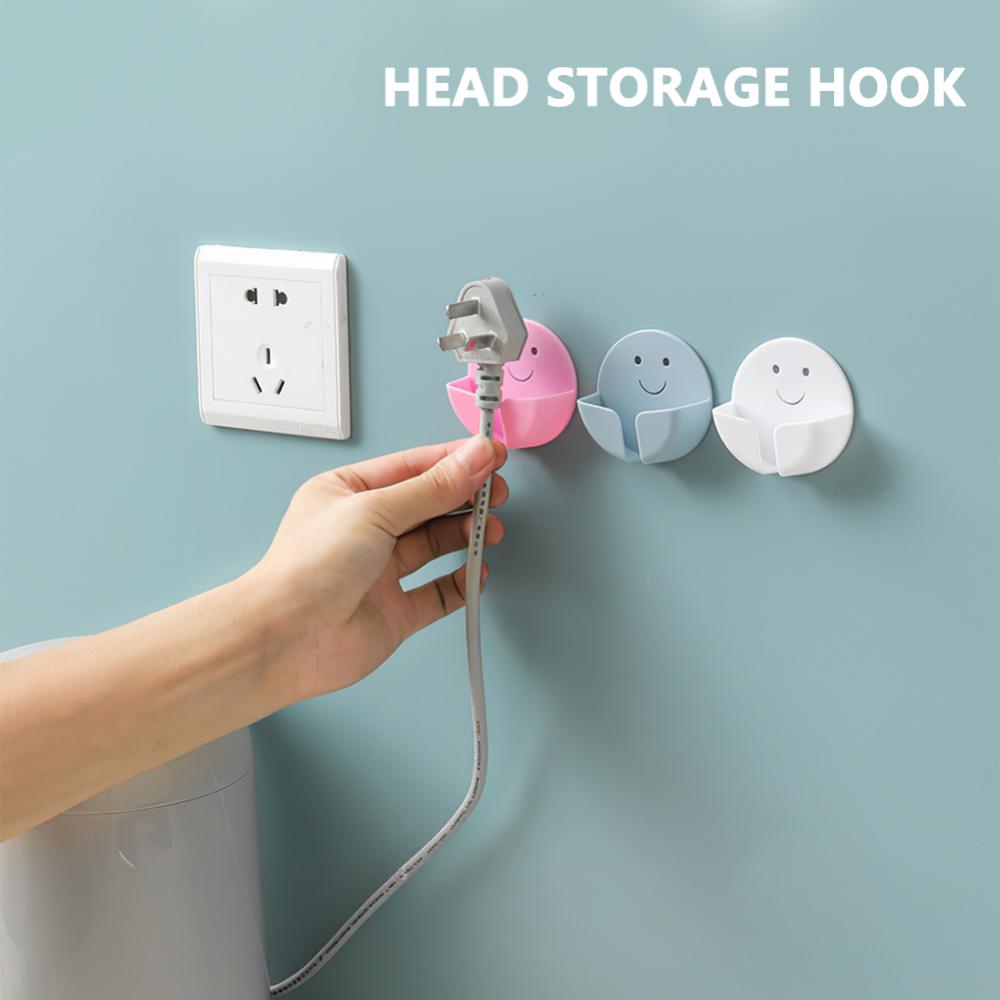 Netzkabelstecker Wandaufbewahrungshaken Klebehaken Ohne Bohren Multifunktioneller Netzkabel-Organizer Netzkabelsteckerhaken Spurlos