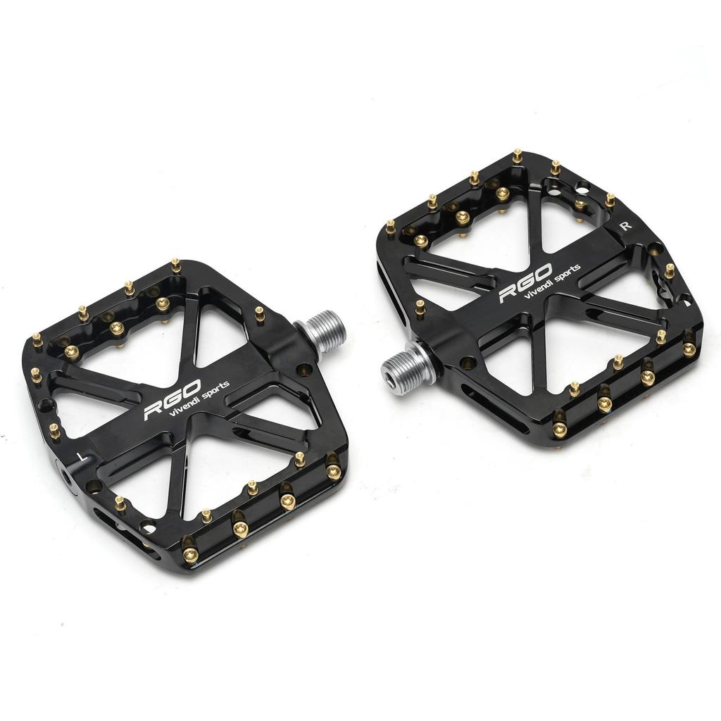 RGO CNC-Aluminiumlegierung Mountainbike-Pedale - Mit Pins für Downhill, Dirt, Slope und XC