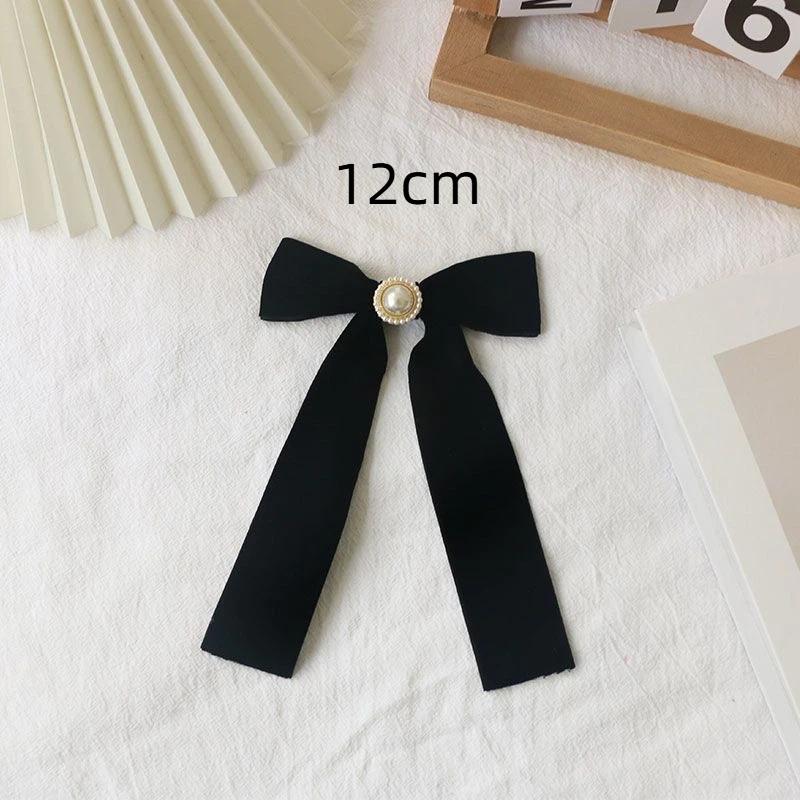 Black Velvet Bow Brooch Shirt Sweater Decoration Autumn Winter Accessories Women's Fashion Accessories
