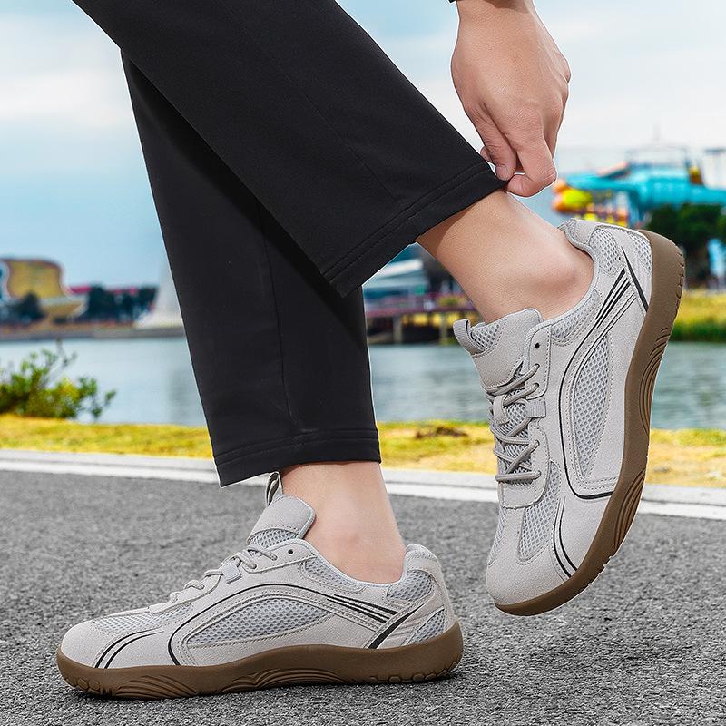 Spring 2026 Men's Wide Toe Non-slip Barefoot Hiking Shoes - Wear-resistant, Casual Outdoor Footwear.
