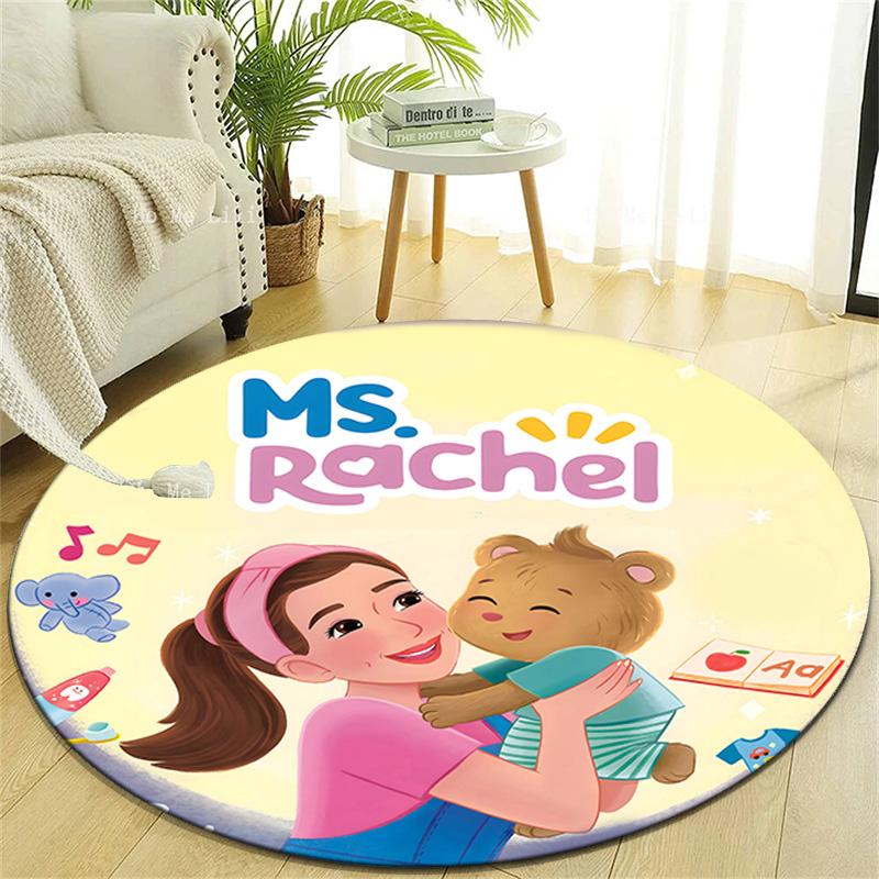 1pc Ms Rachel4 Design Printed Area Round Carpet for Bedroom Living Room Home Decor Rugs Mat Non Slip Mat Rug for Bedside