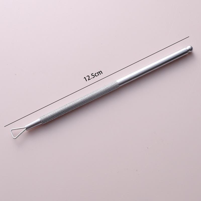 Holographic Stainless Steel Cuticle Pusher Anti-Rust Long Lasting Nail Remover Scraper for Professional Nail Salon Supplies