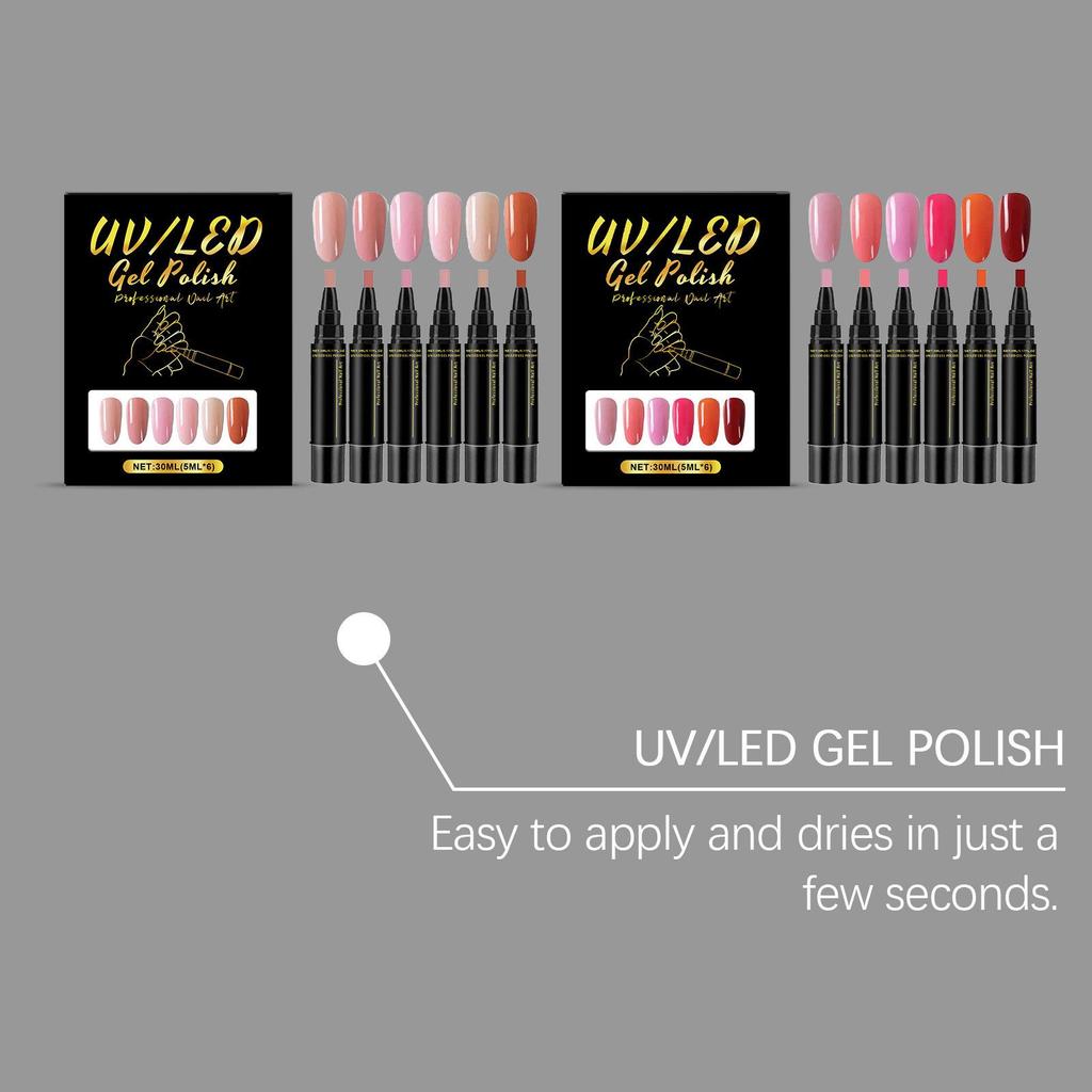 Multi-Color Nail Gel Pen Set: Fashionable, Convenient Home Manicure Kit