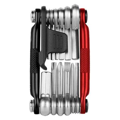 CRANK BROTHERS Bicycle Portable Matte One Size 13 Functions Tool, Black/Red, MULTI-13,