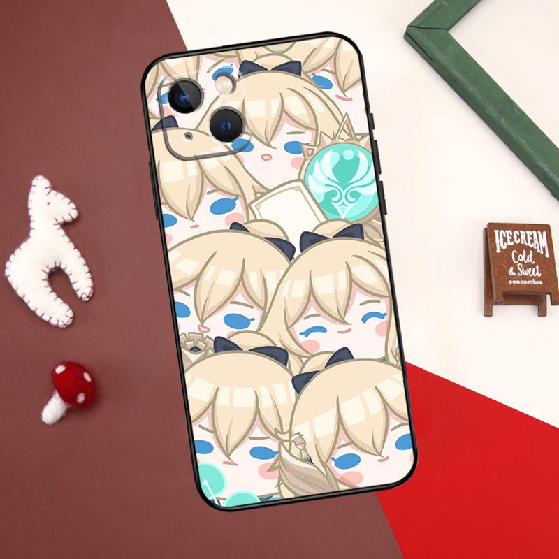 Roztomilé kreslené pouzdro na telefon Genshin Impact pro iPhone 11 12 13 14 15 Pro Max Mini Cover pro iPhone XR X XS Max 7 8 Plus SE 2020