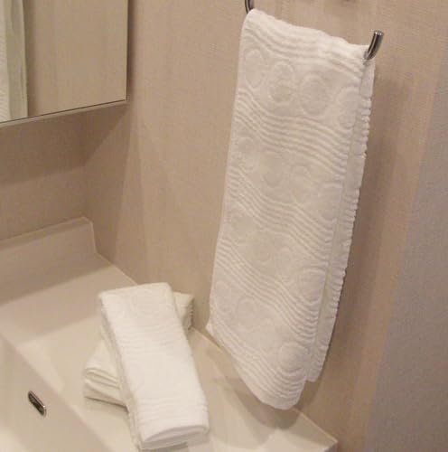Imabari Face Towels, 10-Piece Set, White, Hotel Style, 34x85cm, Absorbent, Made In Japan
