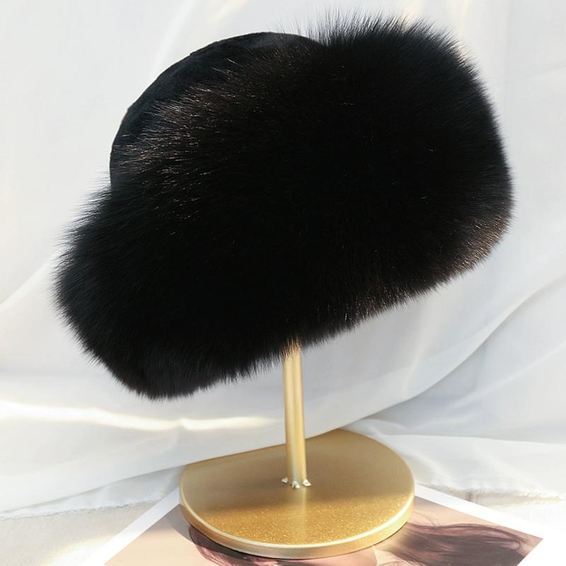 Czapka z futra lisa damska zimowa ochrona uszu ciepła pogrubiona północno-wschodnia księżniczka mongolska czapka pełna futrzana czapka damska zimowa